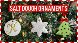 HOW TO MAKE CHRISTMAS SALT DOUGH ORNAMENTS  Simply Dovie [upl. by Elsilrac]