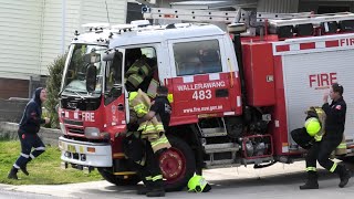 Retained FRNSW  Wallerawang Station 483 Turnout to Caravan Fire with NSWRFS [upl. by Cathe]