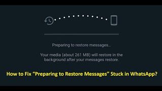 Whatsapp Backup Restore Stuck on Preparing [upl. by Eleanor]