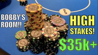 I Win 35000 ALL IN BIGGEST Pots Ive Played At Bellagio SUPER High Stakes Poker Vlog Ep 290 [upl. by Hpesoy]