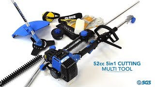 SGS 52cc 5in1 Cutting Multi Tool Garden Set [upl. by Acirne]