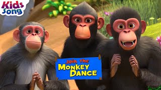 Monkey Dance Fun Kids Song with Dancing Monkeys 🐒Fun Jungle Song for Kids [upl. by Erny303]