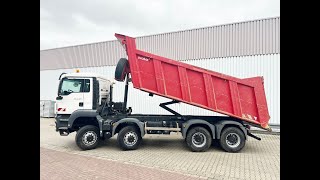 MAN TGS 41480 8x8 BB beheizte Stahlmulde ca 19m³ [upl. by Belamy]