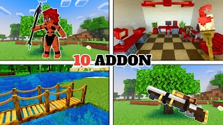 Top 10 Survival Mods for Minecraft PE [upl. by Britte789]