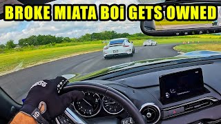 Porsches bully Miata at busy track day Miata ndmiata GT3rs [upl. by Hynes]