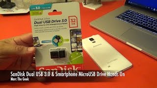 SanDisk Dual USB Drive 30 amp Smartphone MicroUSB Drive Hands On Easy File Transfer [upl. by Nilrem708]