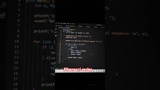 Fibonacci series in c language using for loop  Fibonacci series fibonaccisequence foryou [upl. by Novi]