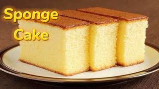 Easy Vanilla Sponge Cake Recipe  How To Make Basic Sponge Cake  Plain Sponge Cake [upl. by Carmine]