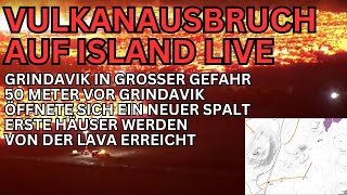 VULKANAUSBRUCH AUF ISLAND LIVE  Grindavik in grosser Gefahr  Deutscher Kommentar [upl. by Bianca78]