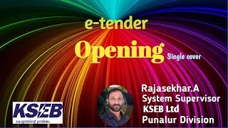 etender Opening Single cover KSEB malayalam [upl. by Elfont]