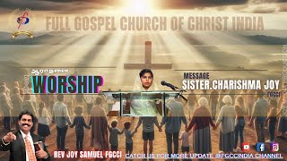 🔺தலைப்பு ஆராதனை WORSHIP MessageSister Charishma Mary fgccisharing Gods word on Nov202424 [upl. by Ziza418]