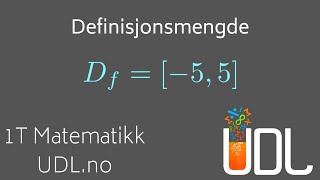 41  Funksjonsbegrepet 2  Definisjonsmengde 1T [upl. by Estell]