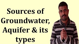 Sources of Groundwater Aquifer amp its types [upl. by Winne301]