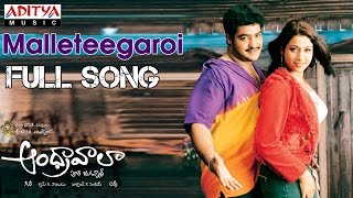 Andhrawala Telugu Movie Malleteegaroi Full Song  JrNTR Rakshita [upl. by Eislrahc]