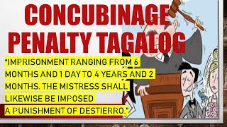 CONCUBINAGE CASES AND PENALTY IN THE PHILIPPINES EXPLAINED IN TAGALOG [upl. by Ymmot62]