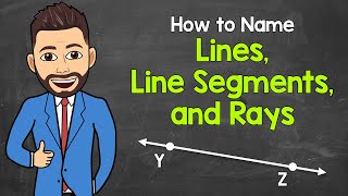 Naming Lines Line Segments and Rays  Geometry  Math with Mr J [upl. by Ecinuahs]