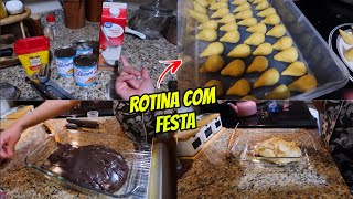 FAZENDO AS COMIDAS DA FESTA  BRIGADEIROS E VÁRIAS COXINHAS DE FRANGO  CHEGARAM ALGUMAS COISAS [upl. by Yditsahc]