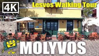 Molyvos  Lesvos Lesbos Greece  4K Walking Tour [upl. by Ysiad]