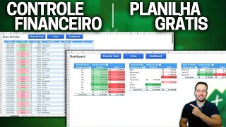 Planilha Controle Financeiro Excel e Dashboard  Baixar Grátis  Entradas e Saídas  Fluxo de Caixa [upl. by Dun846]