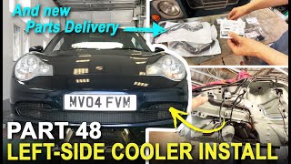 Porsche 911 996 Restoration  Left Side Cooler  Radiator Install [upl. by Ott]