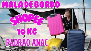 COMPREI A MALA DE BORDO 10KG DA SHOPEE  MALA DE VIAGEM UNBOXING [upl. by Bat66]