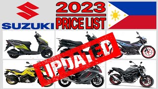 Suzuki Price List In The Philippines 2023 UPDATED [upl. by Rollet]