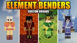 Minecraft Origins Mod Custom Element Benders Origins Datapack Avatar [upl. by Ydok]