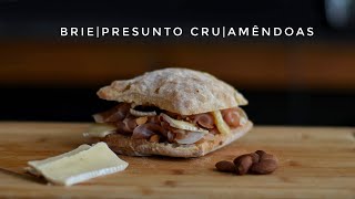 Brie e Presunto Cru com Amêndoas Receita de Sanduíche [upl. by Gowon641]