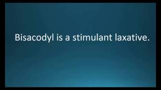 How to pronounce bisacodyl Dulcolax Memorizing Pharmacology Video Flashcard [upl. by Clementis]