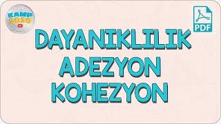 Dayanıklılık Adezyon ve Kohezyon  Kamp2020 [upl. by Nifares]