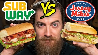 Subway vs Jersey Mikes Taste Test  FOOD FEUDS [upl. by Chuck]