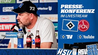 RELIVE PRESSEKONFERENZ MIT STEFFEN BAUMGART I HSV vs 1 FC Nürnberg I 11 Spieltag [upl. by Ahseekan417]