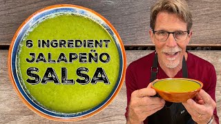 SixIngredient Jalapeño Salsa  Rick Bayless Taco Manual [upl. by Einnel]