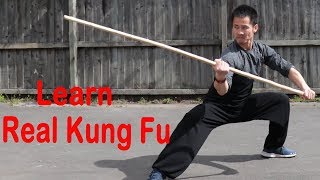 Shaolin Kung Fu Wushu Basic Bo Staff Training Session 2 [upl. by Alysa]