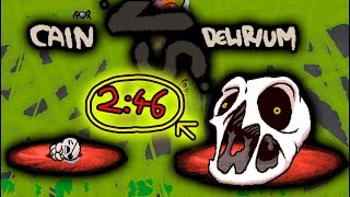 DELIRIUM in 246 seconds  World Record  The Binding Of Isaac Rebirth [upl. by Cutlip]