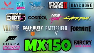 Test 17 games for mx150FPS [upl. by Nauqram]