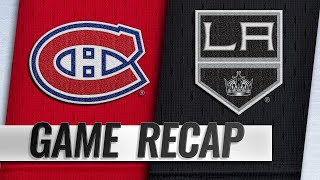 Price ties Plante in wins as Canadiens beat Kings [upl. by Ahsietal]