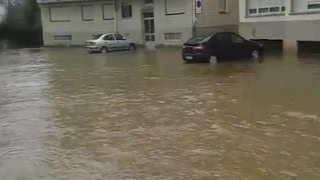 Instituto de Villarcayo Burgos inundado por río Nela [upl. by Bradley]