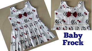 Baby frock cutting and stitchingvery easy baby frock for 6 months to 1yr babybaby frock designs [upl. by Ataner913]