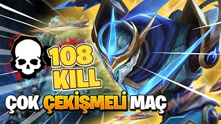 108 KILL ÇIKAN ÇOK ÇEKİŞMELİ MAÇ  GUSION  Mobile Legends [upl. by Lucretia]