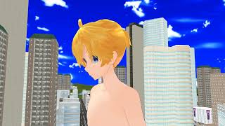 MMD Giant Girl tackles Giant Boy No SFX [upl. by Rochette230]