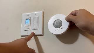 Lutron Caseta Switch Install  3 WAY Pairing the Occupancy Sensor Part 3 of 3 [upl. by Ehtnax675]