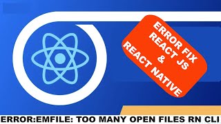 Error EMFILE too many open files watch Starting Metro Bundler  thrower React JS  React Native [upl. by Haydon]