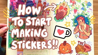 how I design and make stickers from home ✿ no cricut step by step for beginners [upl. by Lawson619]