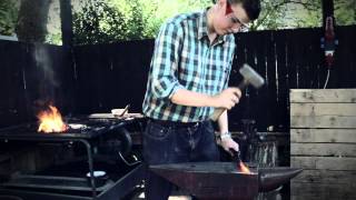 How to forge an arrow head part 2 of 3  The tongs [upl. by Ainehs]