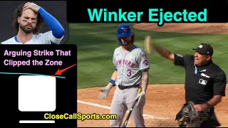 E171  Jesse Winker Strikes Out Ejected Arguing Pitch That Nicked Nestor Cejas Strike Zone in 3D [upl. by Erasmo]