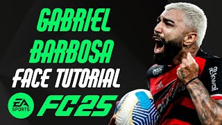 EA FC 25  GABRIEL BARBOSA FACE TUTORIAL  STATS FLAMENGO [upl. by Lyrrad]