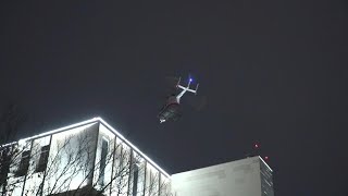 Helicopter arrives at Moscow hospital after deadly theatre shooting  AFP [upl. by Infeld]