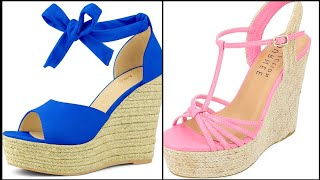 Open Toe Espadrille Platform Wedge Slingback Sandals Deep Blueopen toe espadrille platform wedge [upl. by Pomfrey]