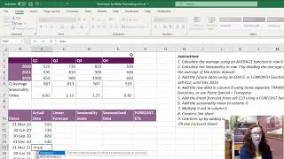 Forecasting for Seasonality in Excel [upl. by Nospmoht]